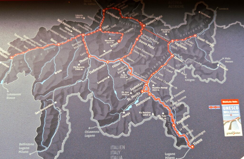 Bernina: de Tirano a St. Moritz no Trem Vermelho 