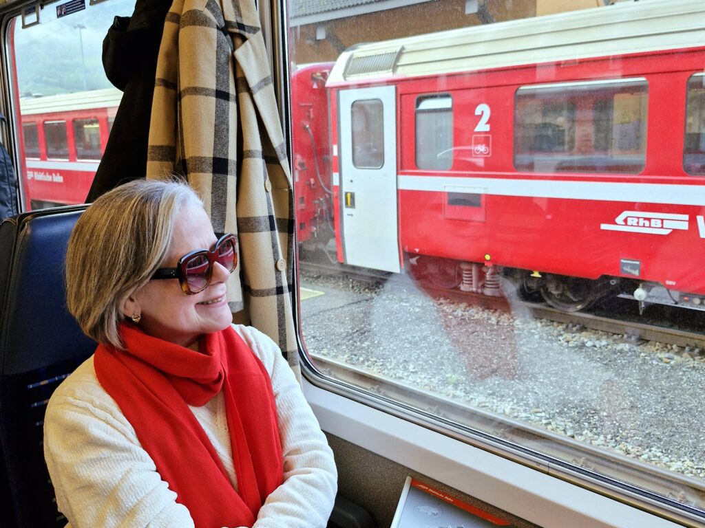 Bernina Trem Vermelho de Tirano para Suíça