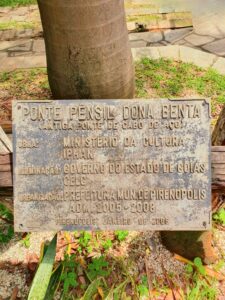 Ponte Pênsil Dona Benta – Pirenópolis/GO - Brasil
