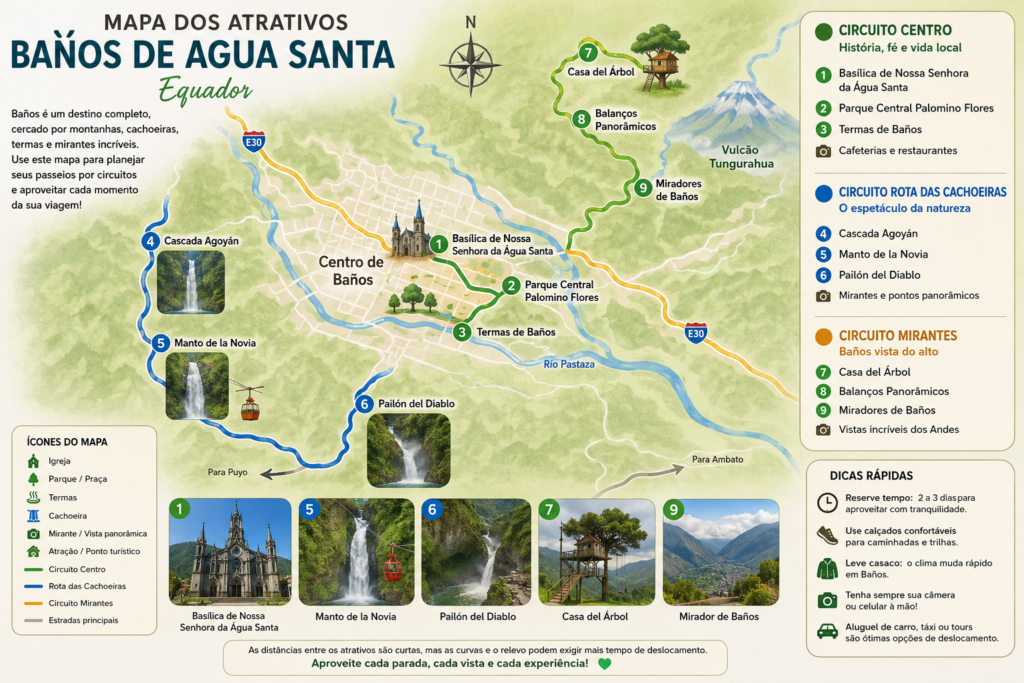 Mapa de Baños - Equador/EC